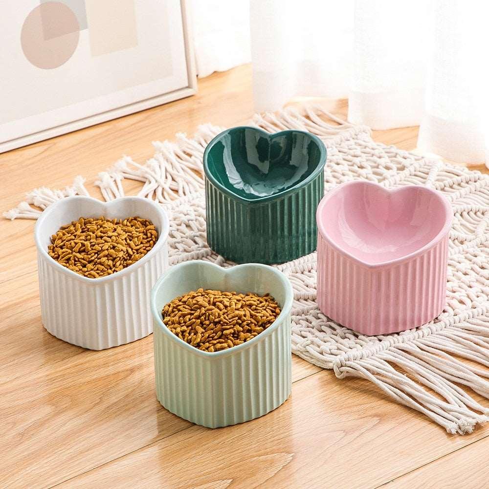 Heightening Ceramic Cat Bowls Tilted Food Bowls Backflow Prevention Ayipets Store