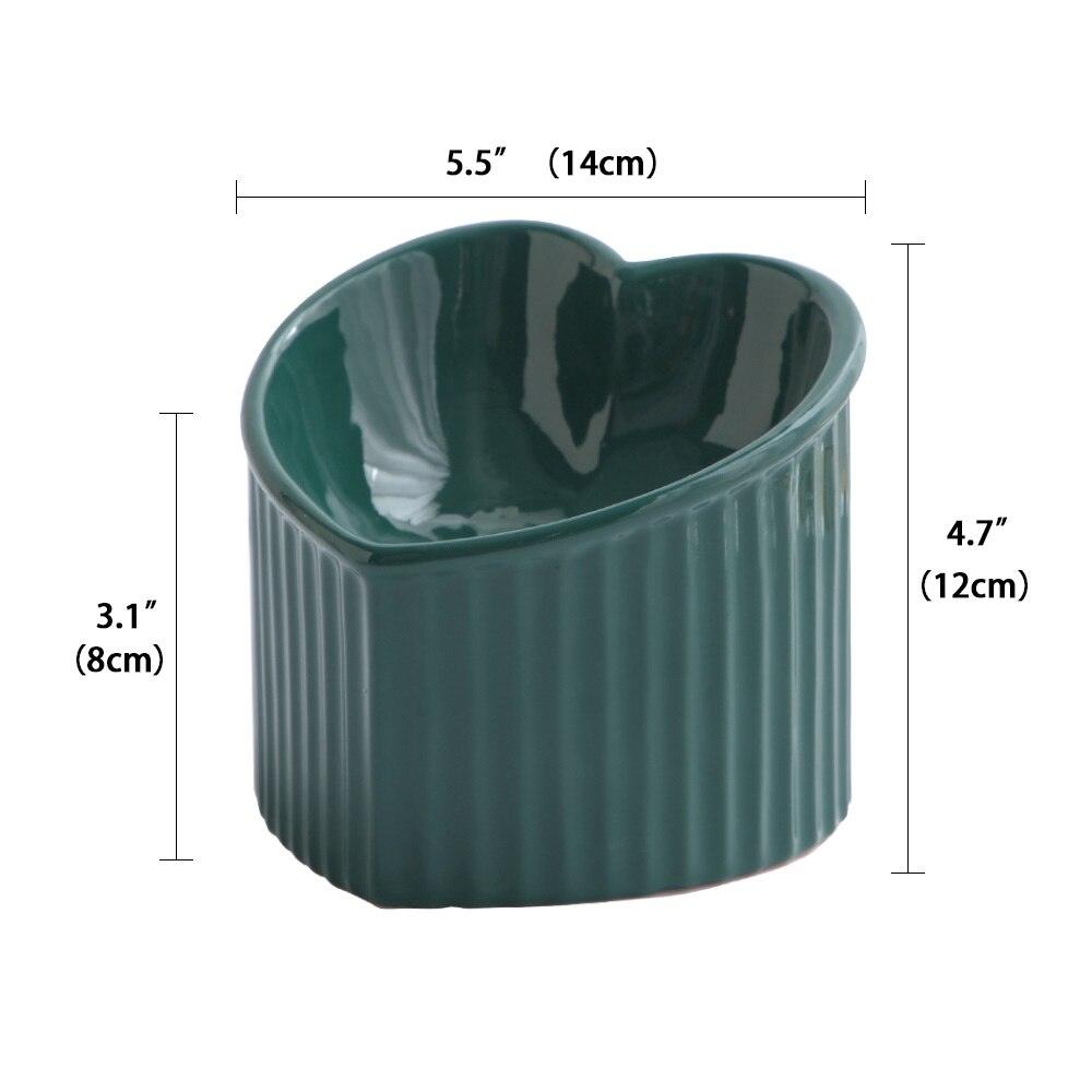 Heightening Ceramic Cat Bowls Tilted Food Bowls Backflow Prevention Ayipets Store