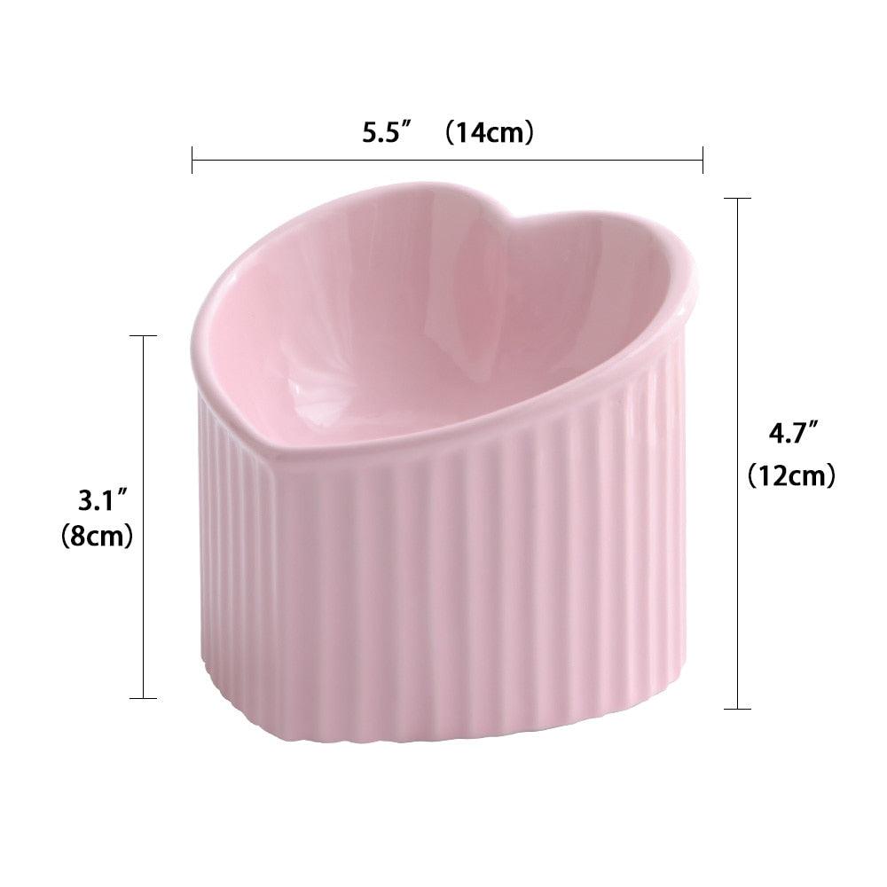 Heightening Ceramic Cat Bowls Tilted Food Bowls Backflow Prevention Ayipets Store