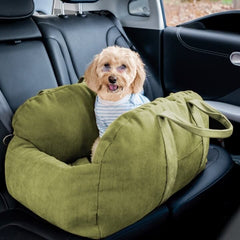 Herringbone Travel Bolster Safety Puppy Dog Car Seat Bed