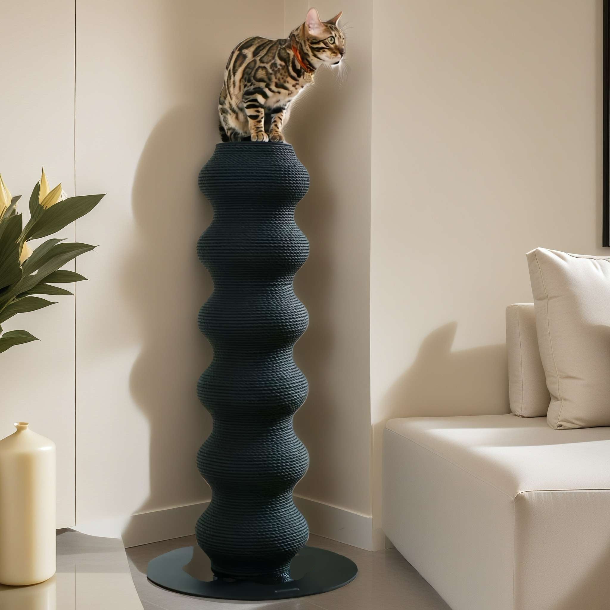 Modular Eco-Friendly Indoor Vertical Large Cat Scratching Post