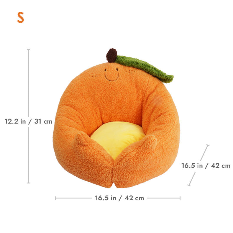 Orange Thickened Warm Cat Kennel Semi-enclosed Pet Kennel Suitable for All Seasons