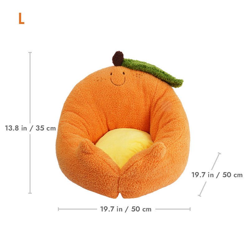 Orange Thickened Warm Cat Kennel Semi-enclosed Pet Kennel Suitable for All Seasons