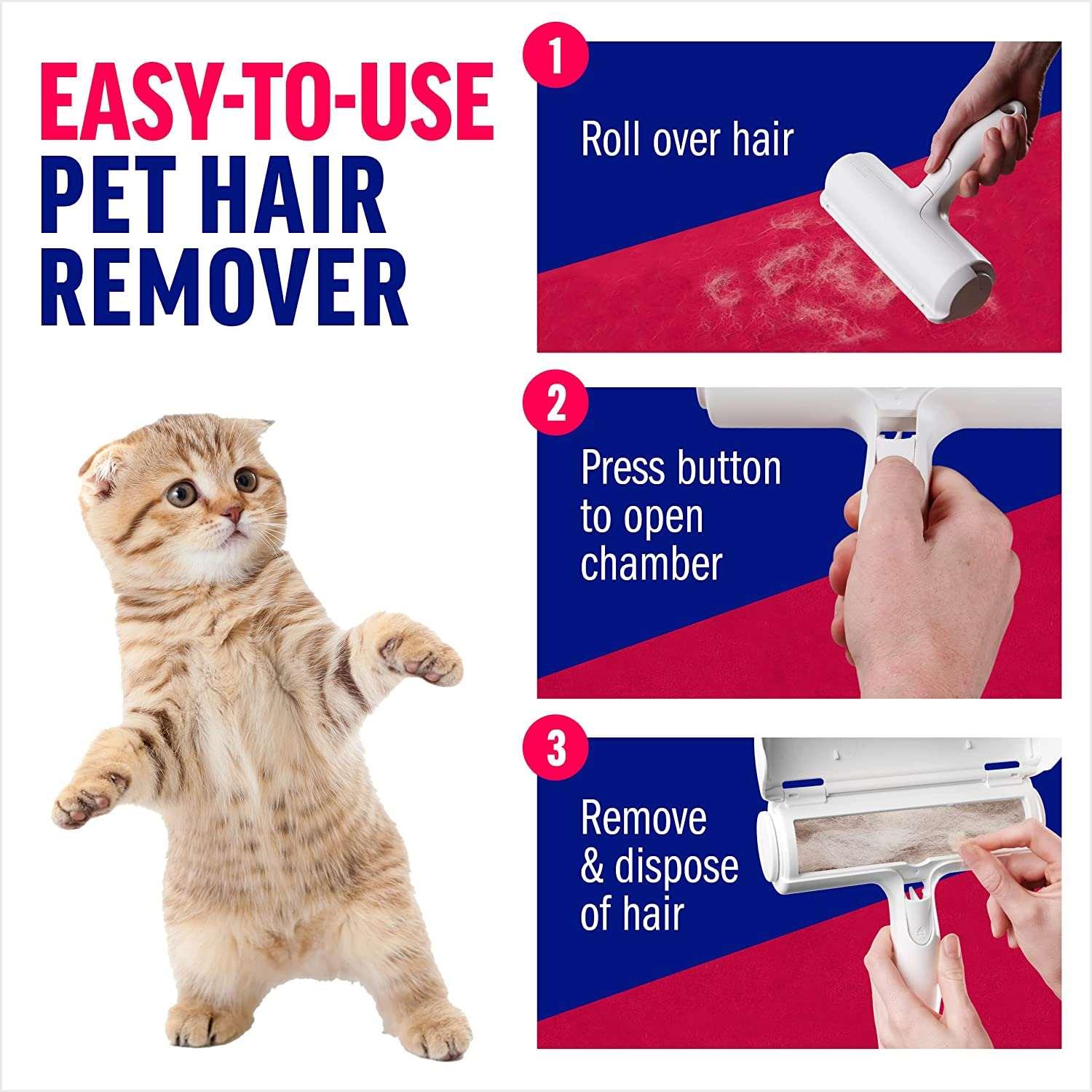 Pet Hair Remover Roller Cat Fur Remover With Self-Cleaning Base Ayipets Store