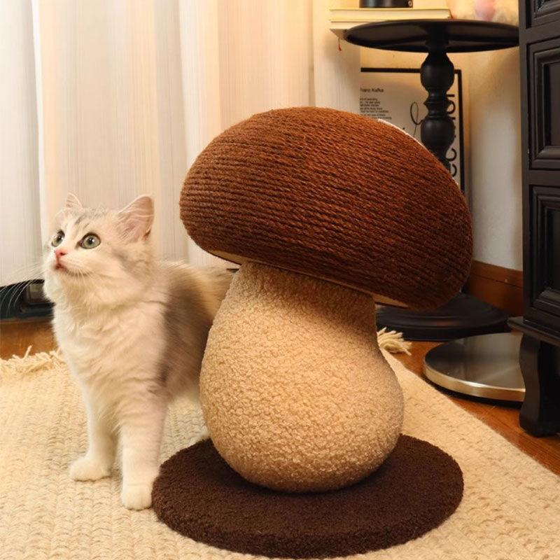 Pink Cat Scratching Post Mushroom Post