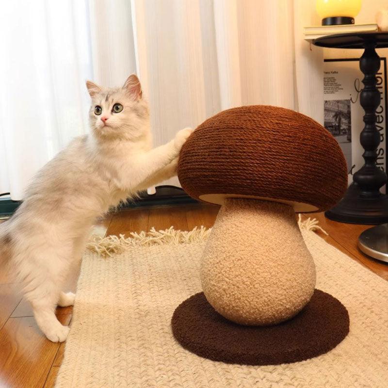 Pink Cat Scratching Post Mushroom Post