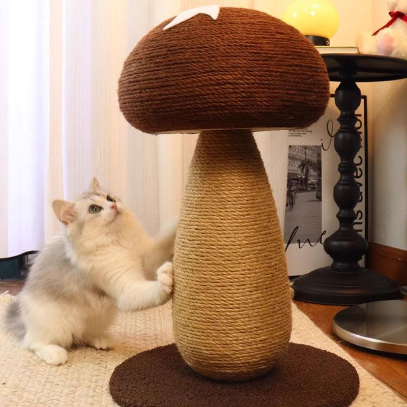 Pink Cat Scratching Post Mushroom Post