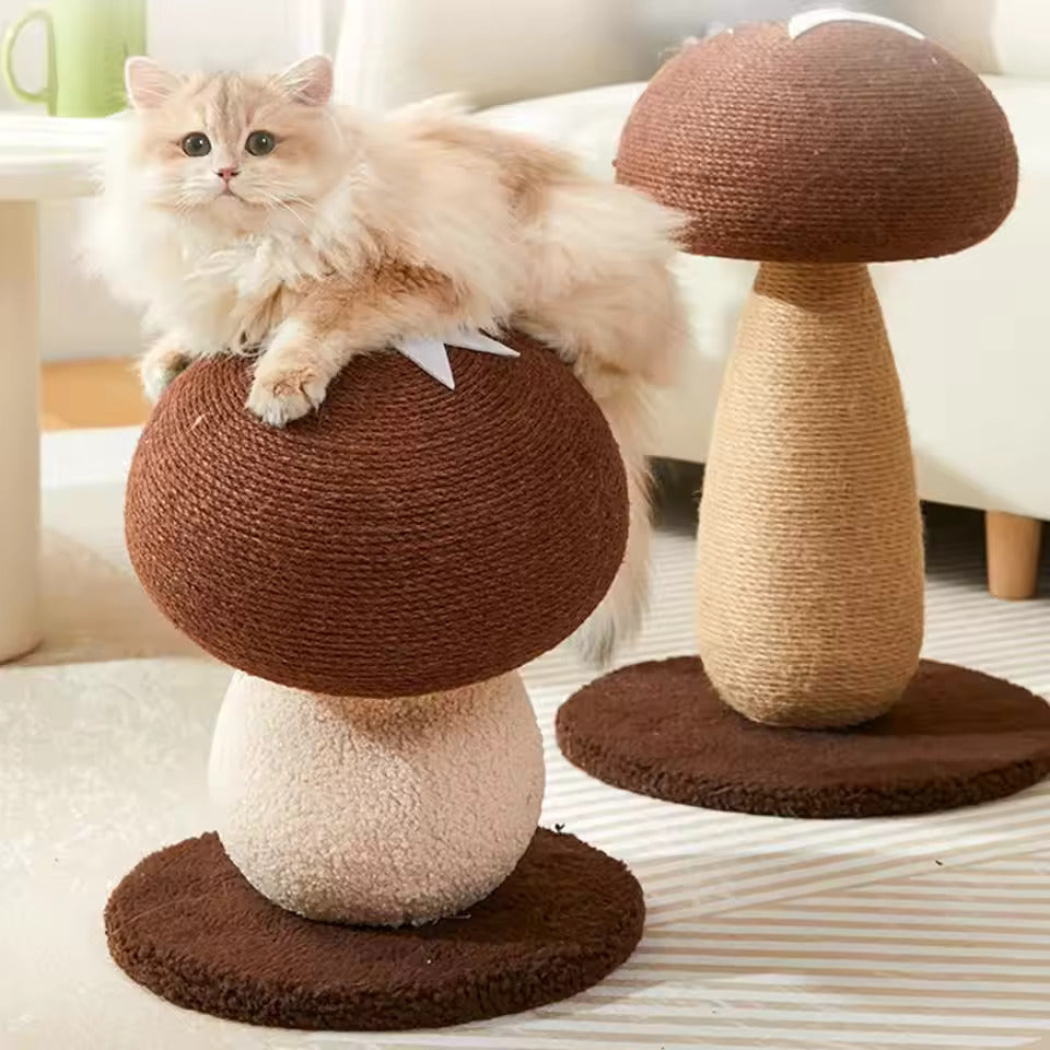 Pink Cat Scratching Post Mushroom Post