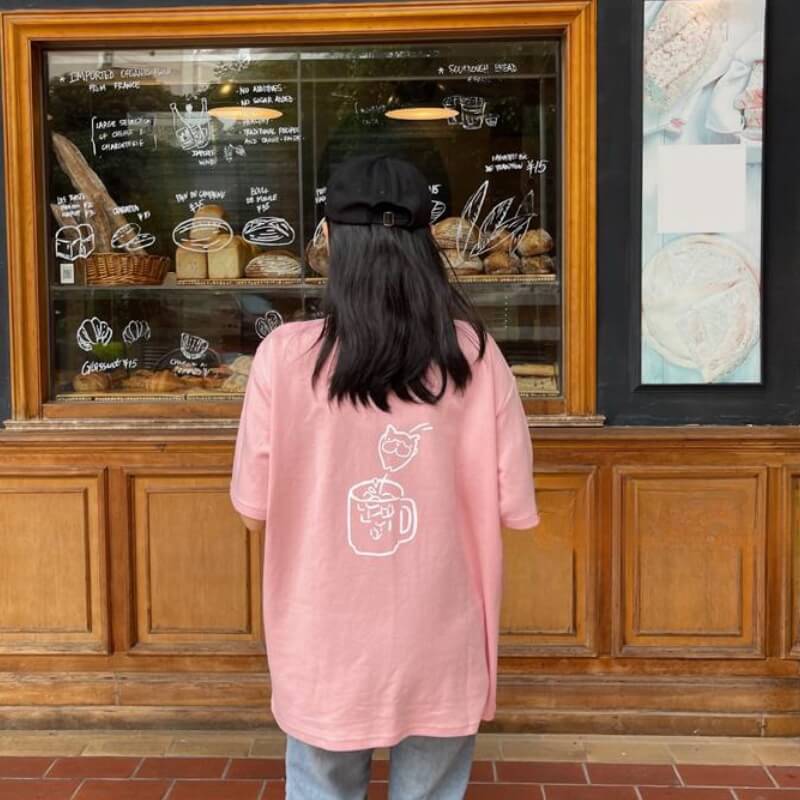 Pink Matching T-Shirts and Puppy Vest Set for Dog and Owner