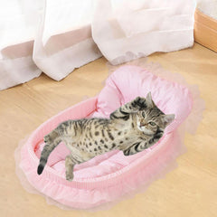 Removable Dog Bed Lace Cat Sofa for Cats or Small Dogs Indoor Puppies and Kittens