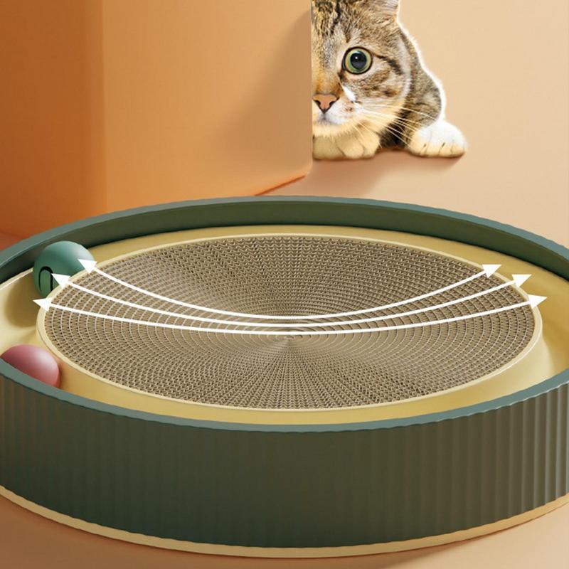 Round Cat Scratcher Toy With Ball Interactive Funny For Indoor Cat Toy Ayipets Store