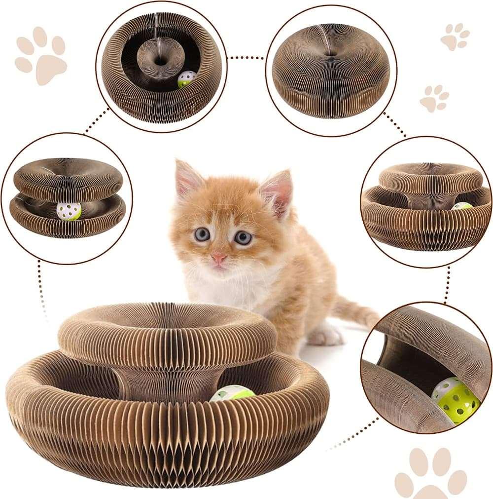 Foldable Magic Organ Board Bell Cat Grinding Claw Scratching Board Toy