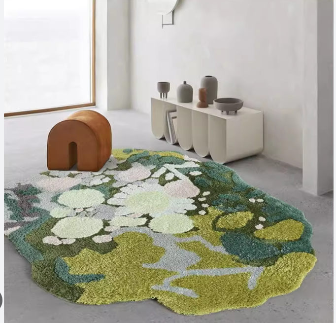 Hand Tufted Wool Comfort Moss Pet Mat Pet Rug