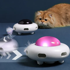 UFO Interactive Cat Toy Sharing USB Rechargeable Puppy Cat Toy Pet Smart Turntable Capture Training Toy