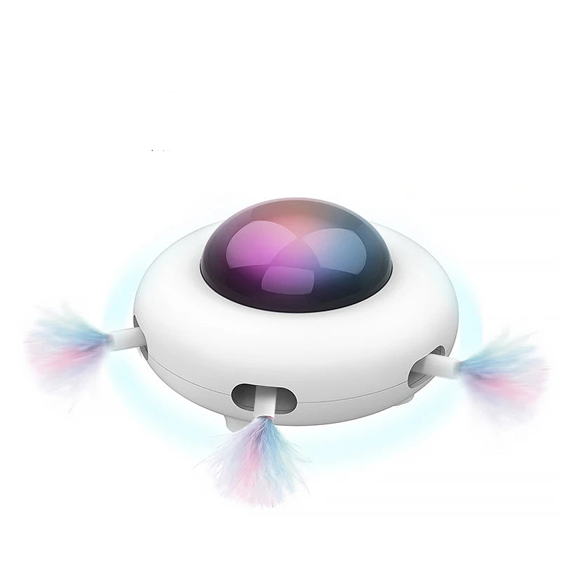 UFO Interactive Cat Toy Sharing USB Rechargeable Puppy Cat Toy Pet Smart Turntable Capture Training Toy