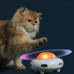 UFO Interactive Cat Toy Sharing USB Rechargeable Puppy Cat Toy Pet Smart Turntable Capture Training Toy