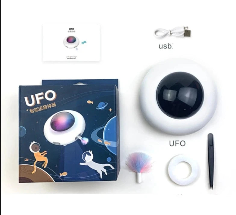 UFO Interactive Cat Toy Sharing USB Rechargeable Puppy Cat Toy Pet Smart Turntable Capture Training Toy