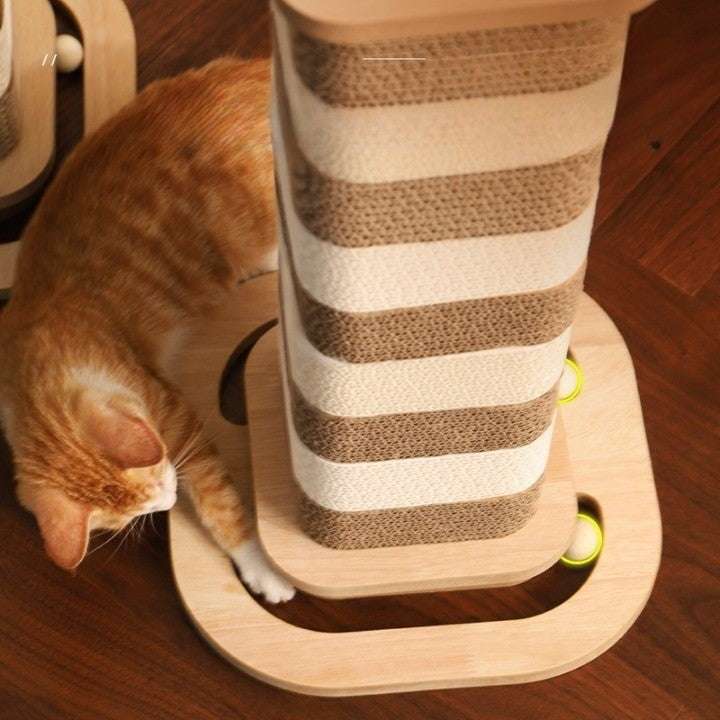 Vertical Wear-resistant Corrugated Cat Claw Column Cat Claw Grinding Toy