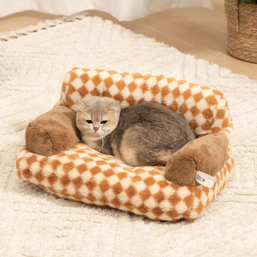 Deluxe Pet Sofa with 100% Cotton Filling for Ultimate Comfort