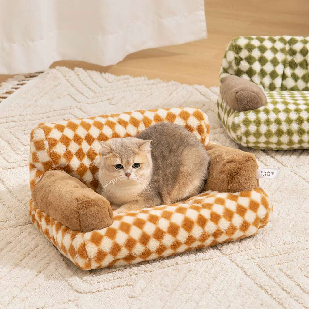 Deluxe Pet Sofa with 100% Cotton Filling for Ultimate Comfort