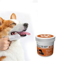 Pet Tooth Cleaning Wipes to Remove Bad Breath and Tartar