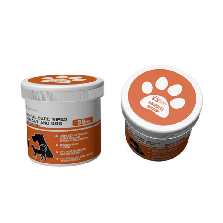 Pet Tooth Cleaning Wipes to Remove Bad Breath and Tartar