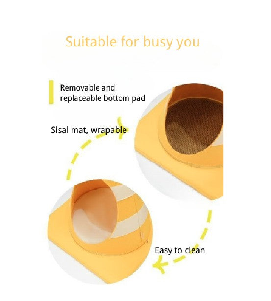 Yellow Barricade Nest for All seasons, Cat Scratching Board Nest for Cats and Dogs