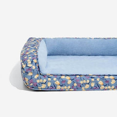 Romantic Garden Velvet Full Support Orthopedic Dog Sofa Bed