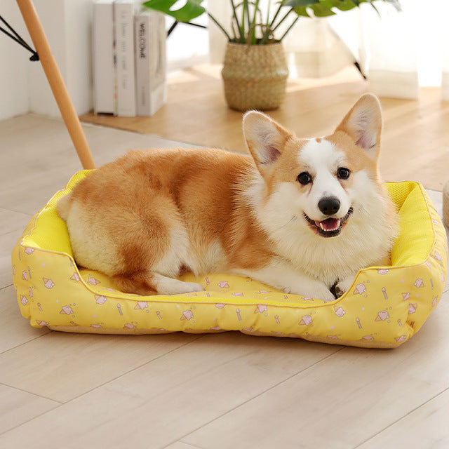 Dog Bed Ice Pad Washable Summer Sleeping Cool Ice Silk Bed Pet