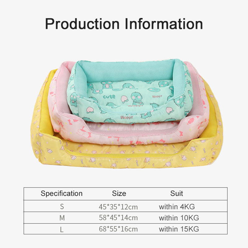 Dog Bed Ice Pad Washable Summer Sleeping Cool Ice Silk Bed Pet