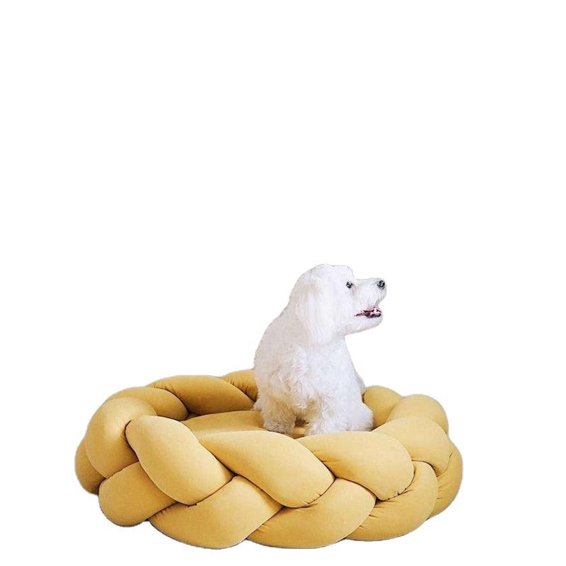 Handwoven Machine Washable Cotton Dog Bed Cat Bed Non-Slip Bed - Ayipets Store