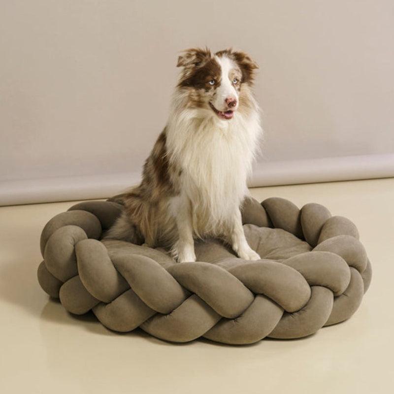 Handwoven Machine Washable Cotton Dog Bed Cat Bed Non-Slip Bed - Ayipets Store