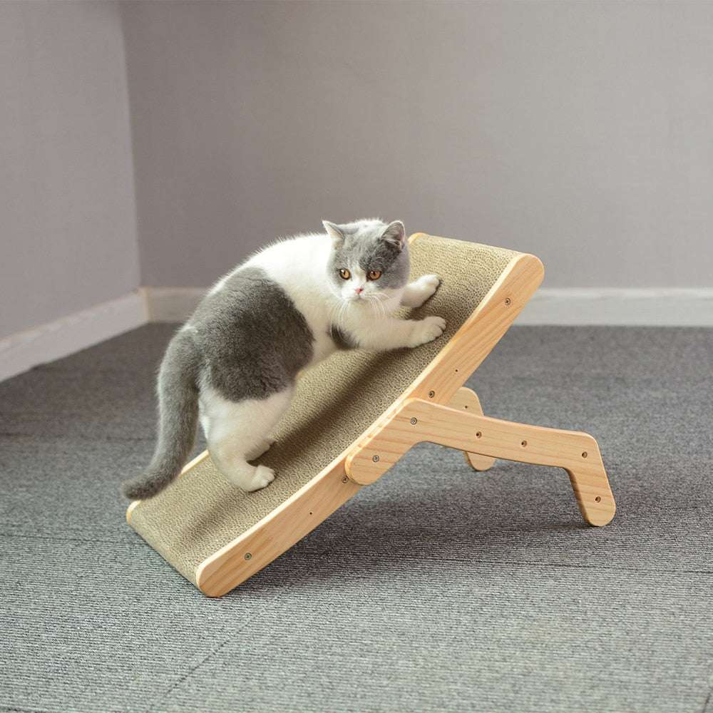 Wooden Cat Scratcher Lounge Bed