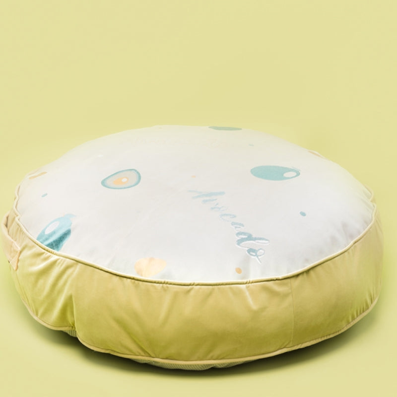 Soft Round Velvet Ice Silk Cooling Dog Bed