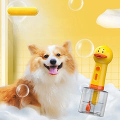 Dog Bath Bubbler Little Yellow Duck Bubble Machine