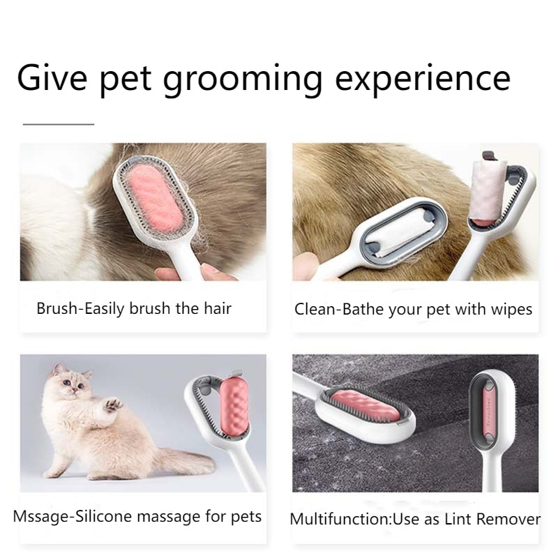 Hamster Double Sided Brush Removes Pet Hair Beauty Cleansing Massage Comb