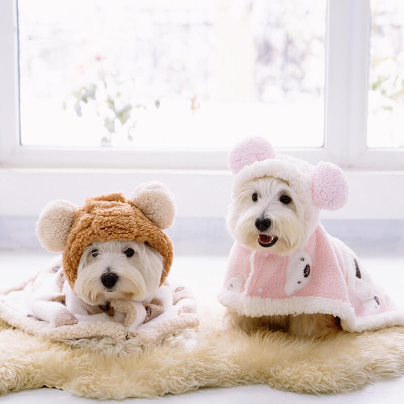 AyipetsStoreBearLambFleeceDogCapeWarmClothing-_2