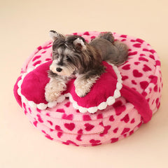 BarbiePinkHeartPlushDogPillowBed-_2