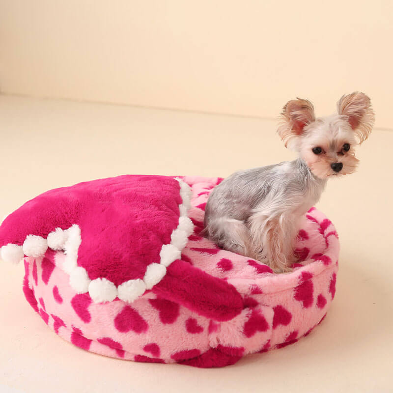 BarbiePinkHeartPlushDogPillowBed-_8