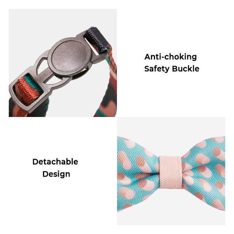 ColourfulSeriesFunnyBowTieCatCollarDesign