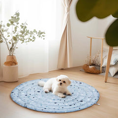 Geometric Elements Terrazzo Patterned Human Mat Dog Blanket