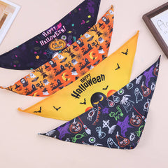 Halloween Pumpkin Ghost Triangle Bibs Dog Bandanas