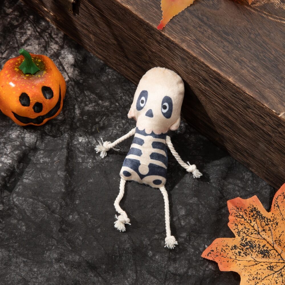 Halloween Themed Catnip Toys Ghost Skeleton Pumpkin Pet Toy