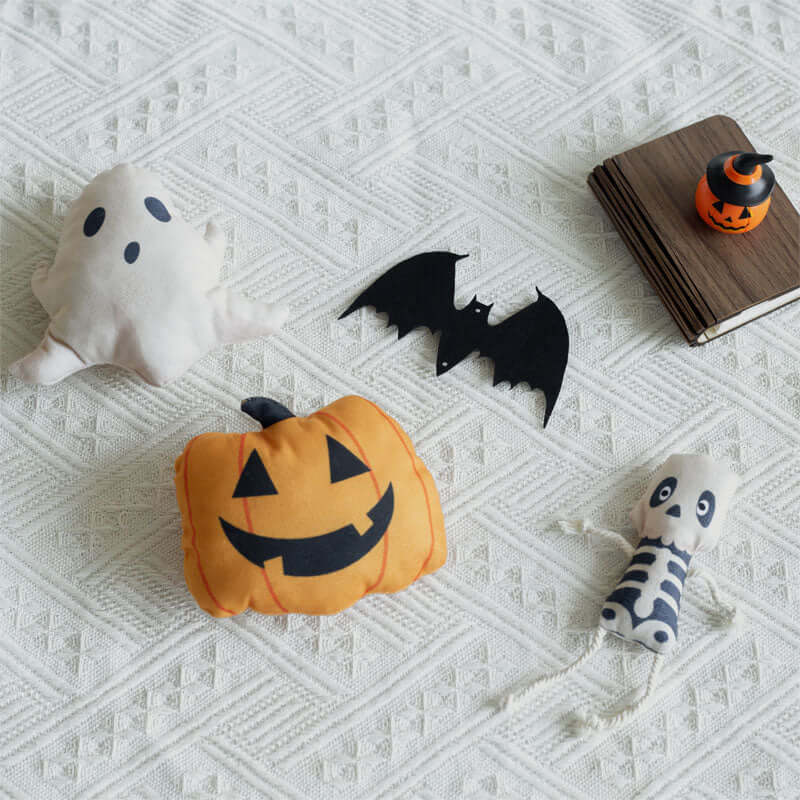 Halloween Themed Catnip Toys Ghost Skeleton Pumpkin Pet Toy