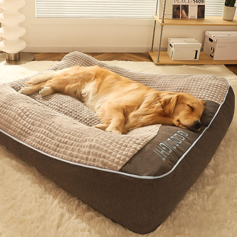 Large Thick Scratch-resistant Spine Protection Dog Cushion Bed