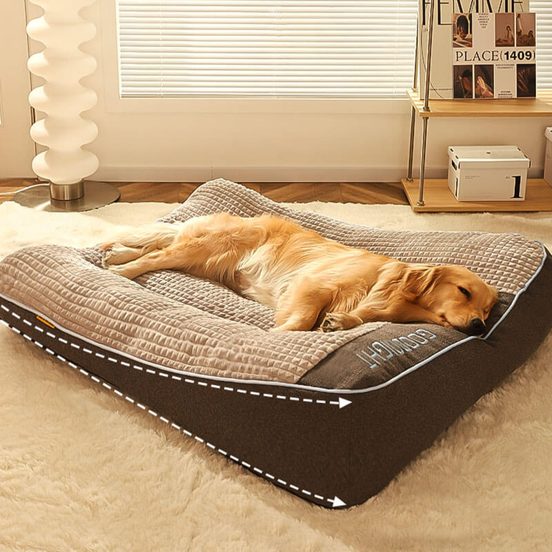 Large Thick Scratch-resistant Spine Protection Dog Cushion Bed