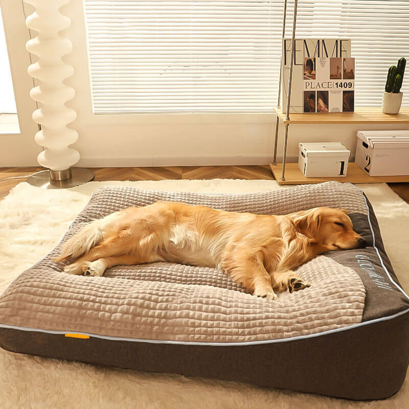 Large Thick Scratch-resistant Spine Protection Dog Cushion Bed