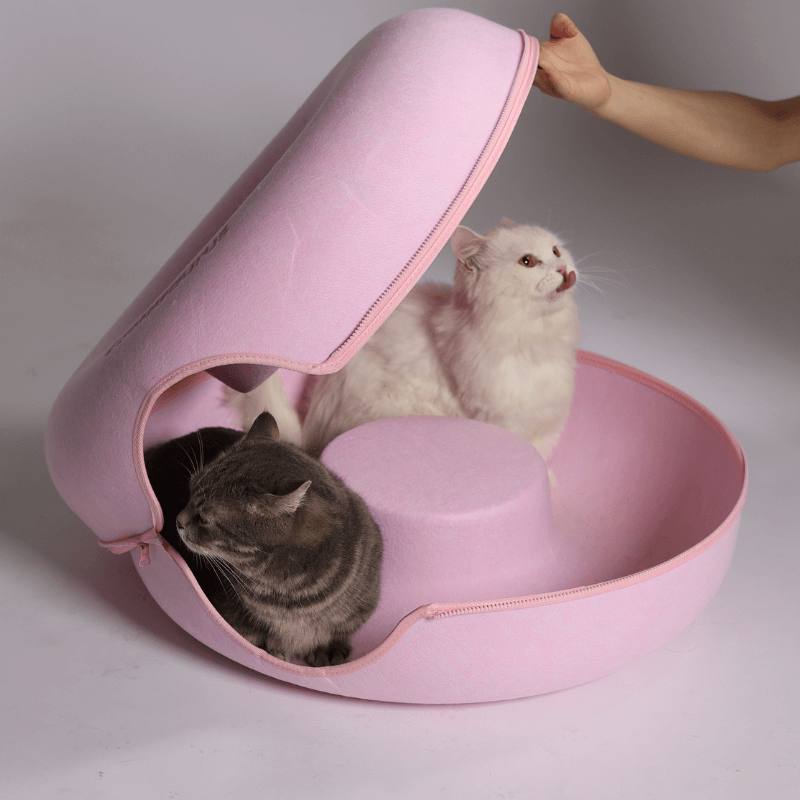 Donut semi-enclosed cat nest tunnel nest