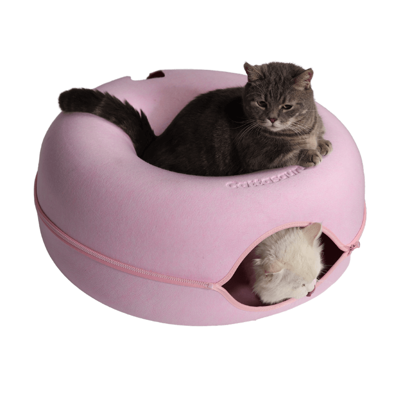 Donut semi-enclosed cat nest tunnel nest