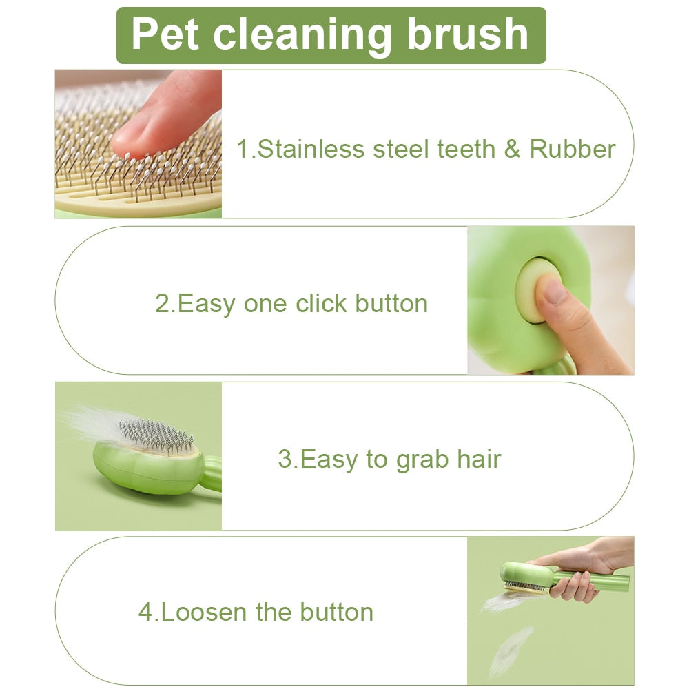 Sunflower self-cleaning smooth bristle brush dog and cat massage particle pet comb